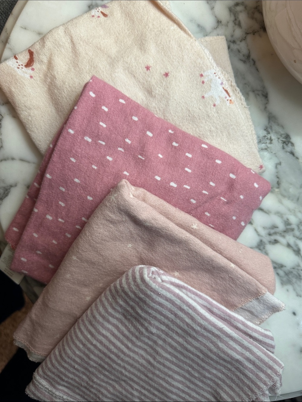 Cloud Island Pink & Blush Patterned 4 Pack Receiving Blankets